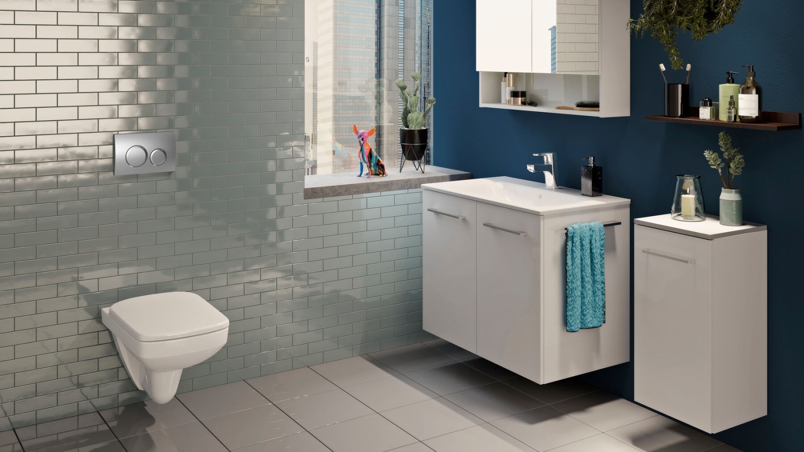 Готовый комплект Geberit для подвесного унитаза Готовый комплект Geberit для подвесного унитаза