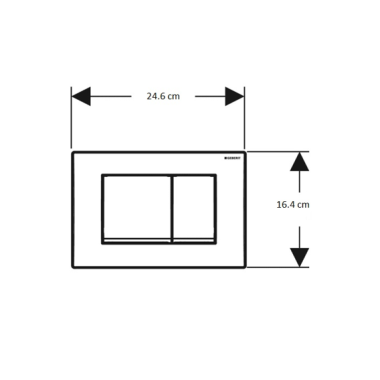 Размеры клавиши Geberit Delta 115.137.21