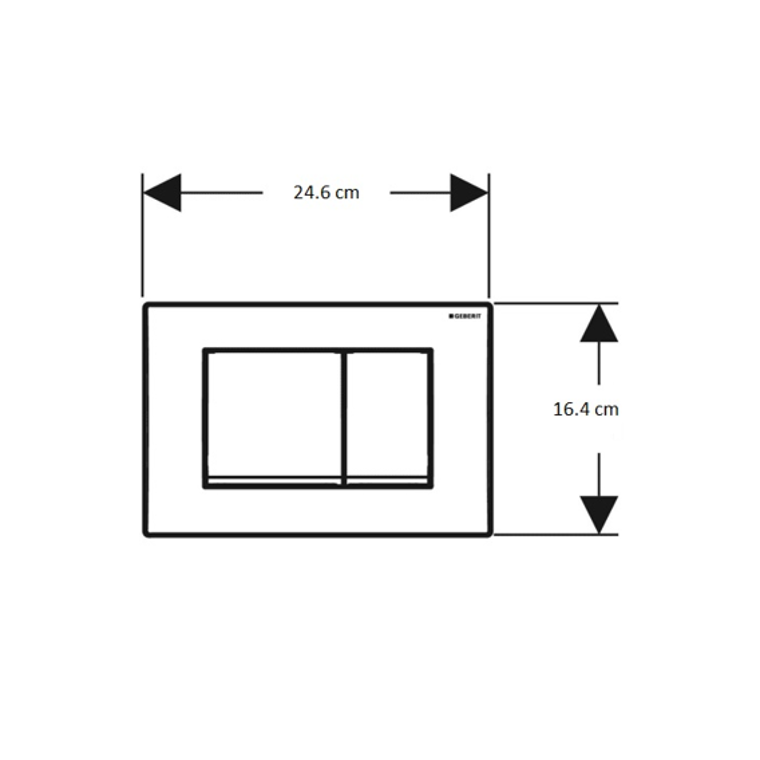 Размеры клавиши Geberit Delta 115.137.21 Размеры клавиши Geberit Delta 115.137.21