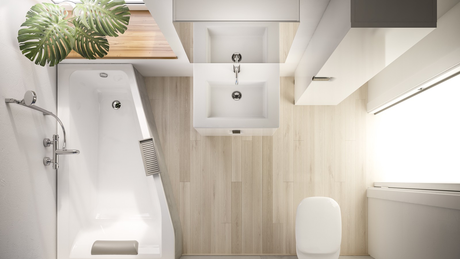 План маленькой ванной комнаты