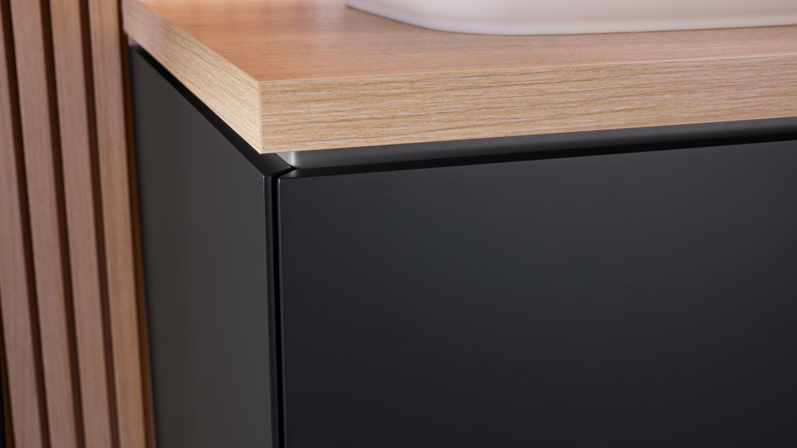 Тумба под умывальник Geberit ONE в черном цвете, матовая