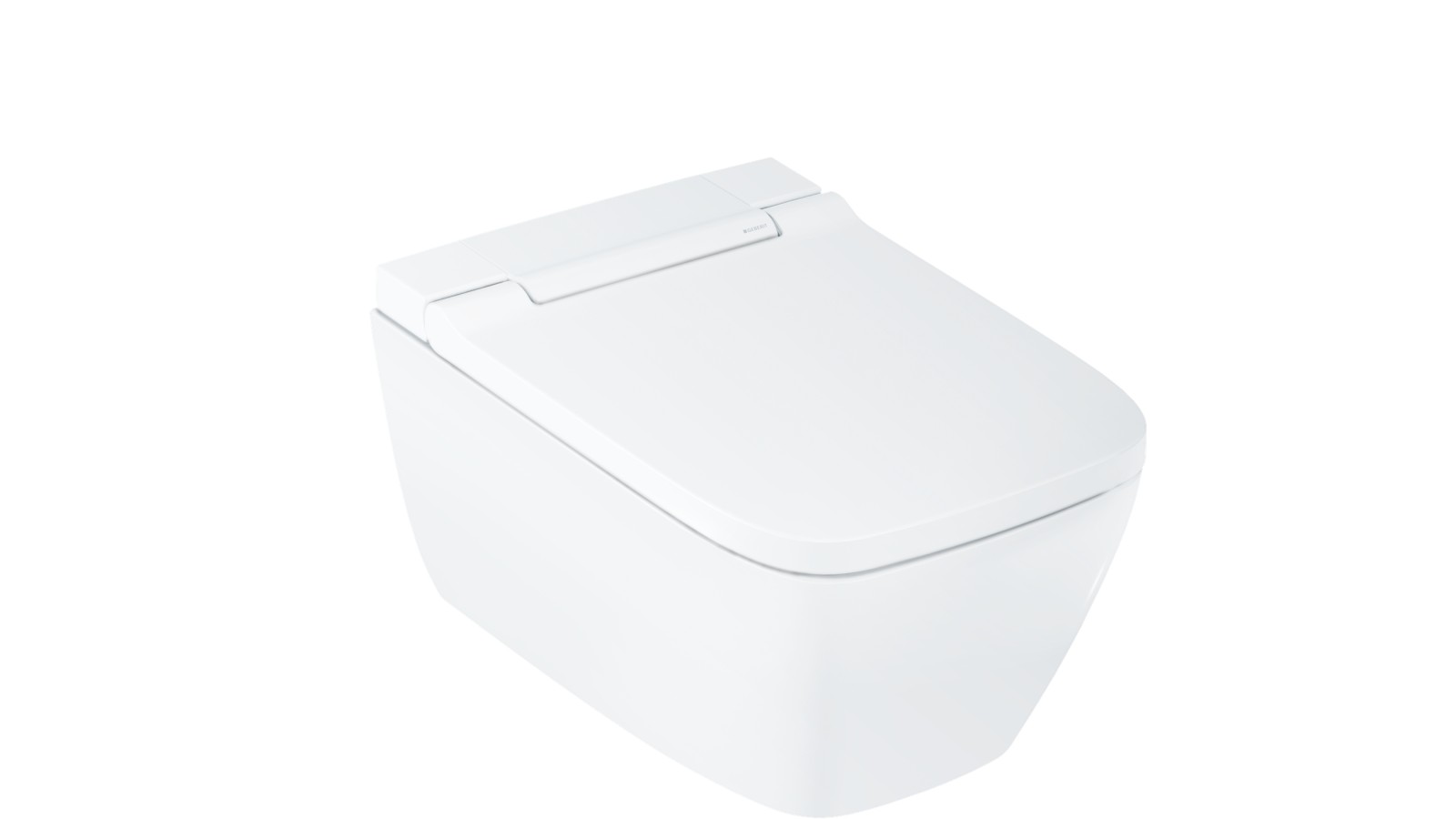 Geberit AquaClean Sela Square с дизайнерской крышкой в цвете «альпийский белый»