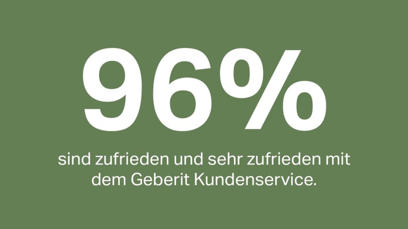 96 % клиентов довольны или очень довольны сервисной службой Geberit 96 % клиентов довольны или очень довольны сервисной службой Geberit