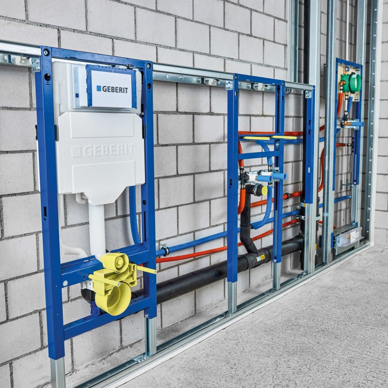 Система Duofix с инсталляцией для подвесного унитаза, раковины и душа