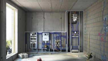 Установка в пристенке и смывные бачки Geberit Duofix в стеновой системе
