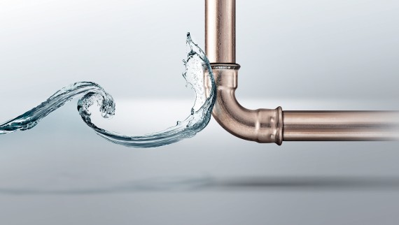 Geberit Mapress CuNiFe с водой Geberit Mapress CuNiFe с водой
