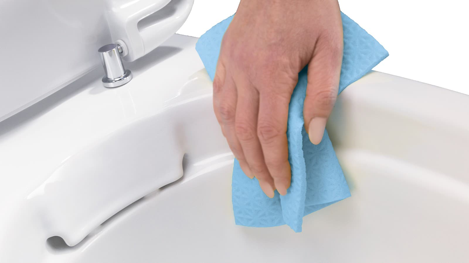 Уборка безободкового унитаза с технологией Rimfree® (© Opernhaus Chemnitz / Nasser Hashemi) Уборка безободкового унитаза с технологией Rimfree® (© Opernhaus Chemnitz / Nasser Hashemi)