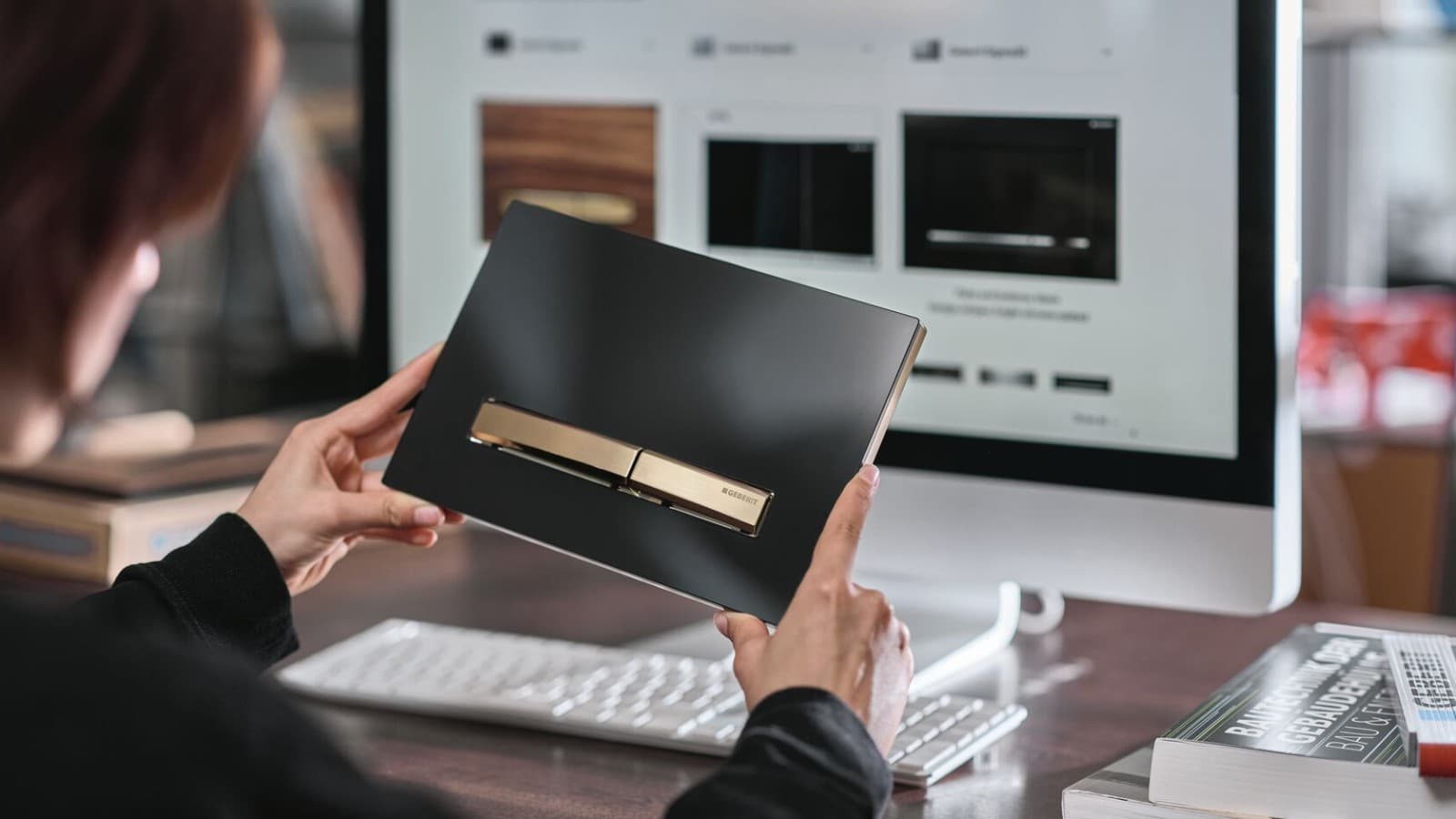 Клавиши смыва Geberit Sigma50 с кнопкой розовое золото Клавиши смыва Geberit Sigma50 с кнопкой розовое золото