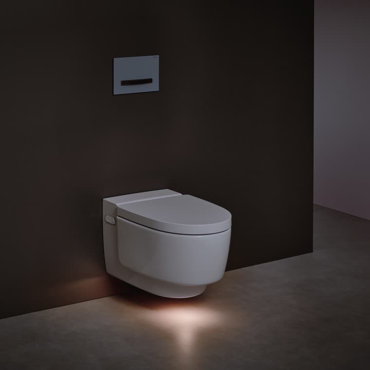 Мягкая подсветка унитаза-биде Geberit AquaClean Mera Comfort Мягкая подсветка унитаза-биде Geberit AquaClean Mera Comfort