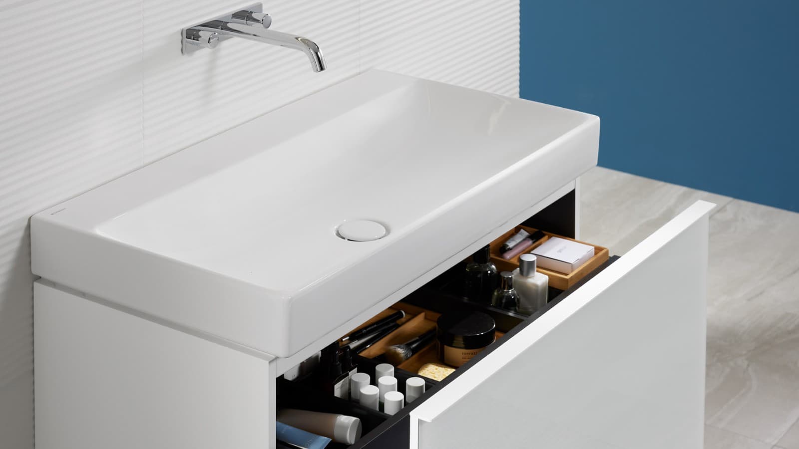 Geberit Mix & Match washbasin area with drawer insert Geberit Mix & Match washbasin area with drawer insert