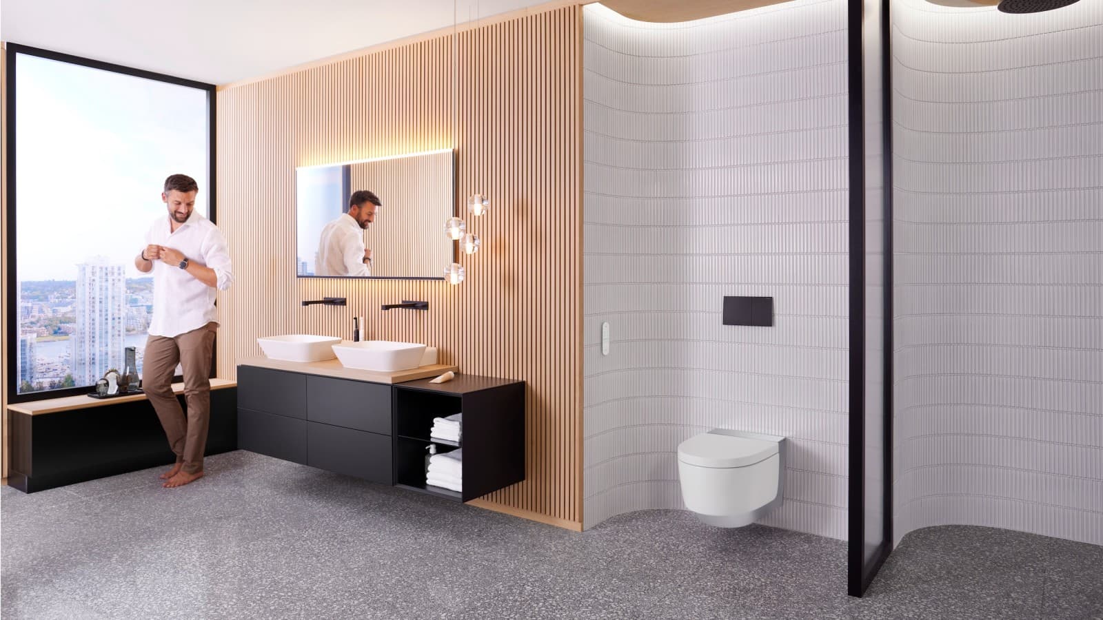Комплексное решение для унитаза Geberit AquaClean Mera Comfort Комплексное решение для унитаза Geberit AquaClean Mera Comfort