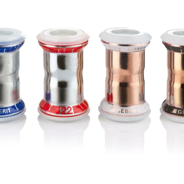 Фитинги Geberit Mapress из различных материалов с защитными колпачками Фитинги Geberit Mapress из различных материалов с защитными колпачками